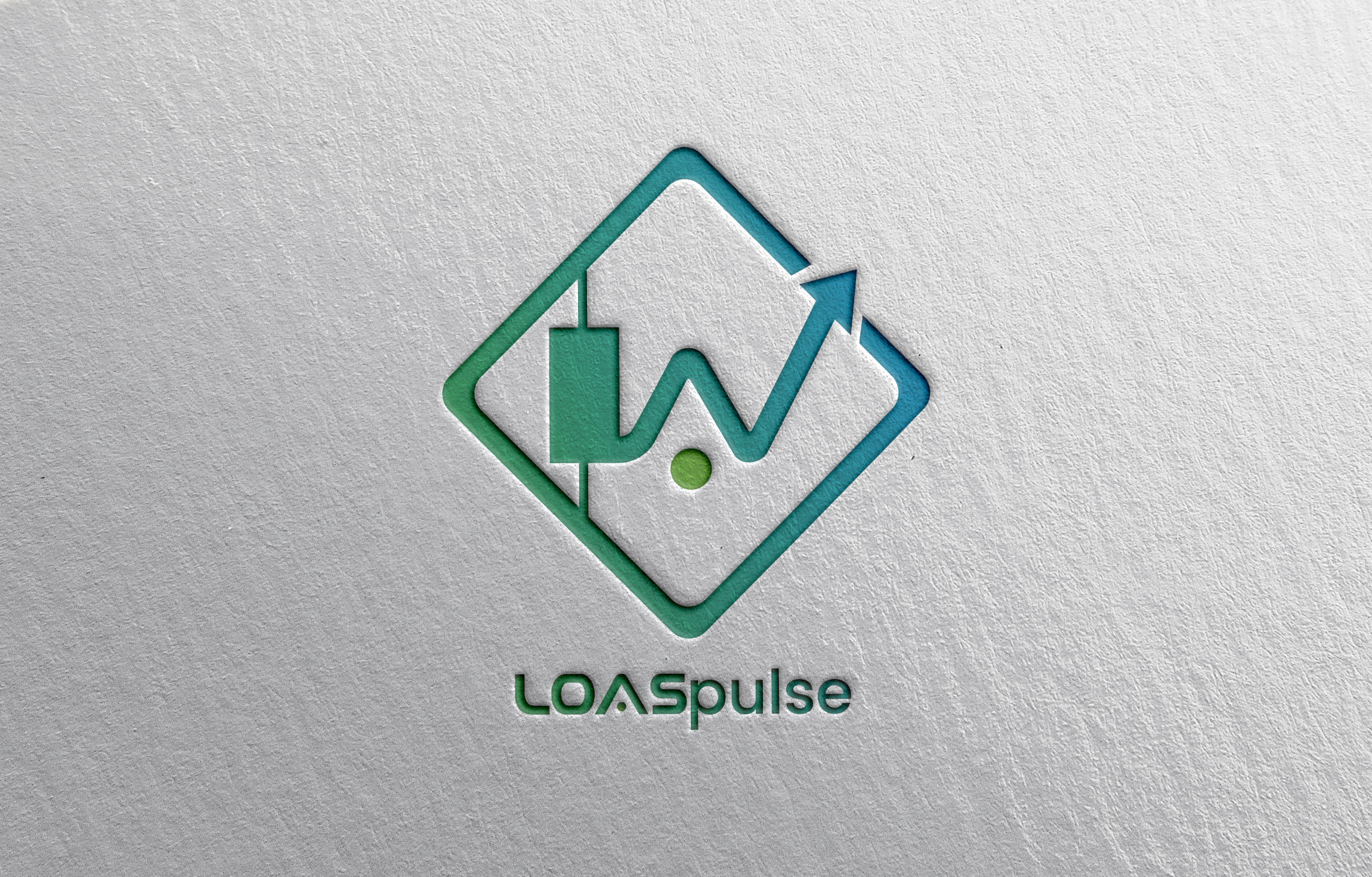 LOASpulse 3D Logo Mockup